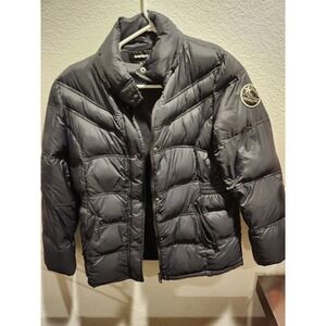 Diesel Duck Down Puffer Jacket Youth 14 16 Black Fits Womens XS‎